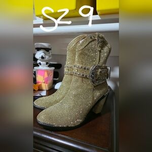 Sheriff Shine Gold Embellished Women's Boots ClubExx
